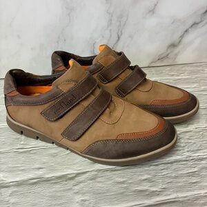 Reefland Men's Brown and Tan Leather Casual Shoes
